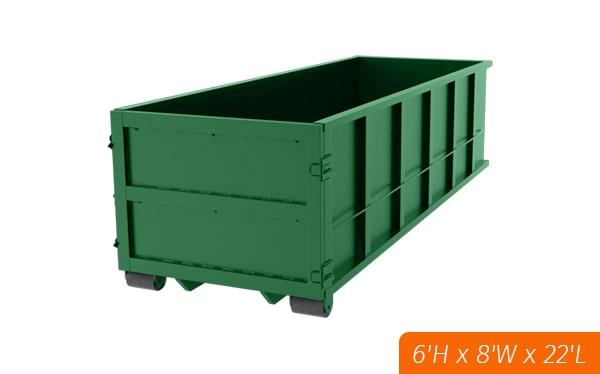 a 30-yard dumpster is a large container that can hold up to 30 cubic yards of waste and debris